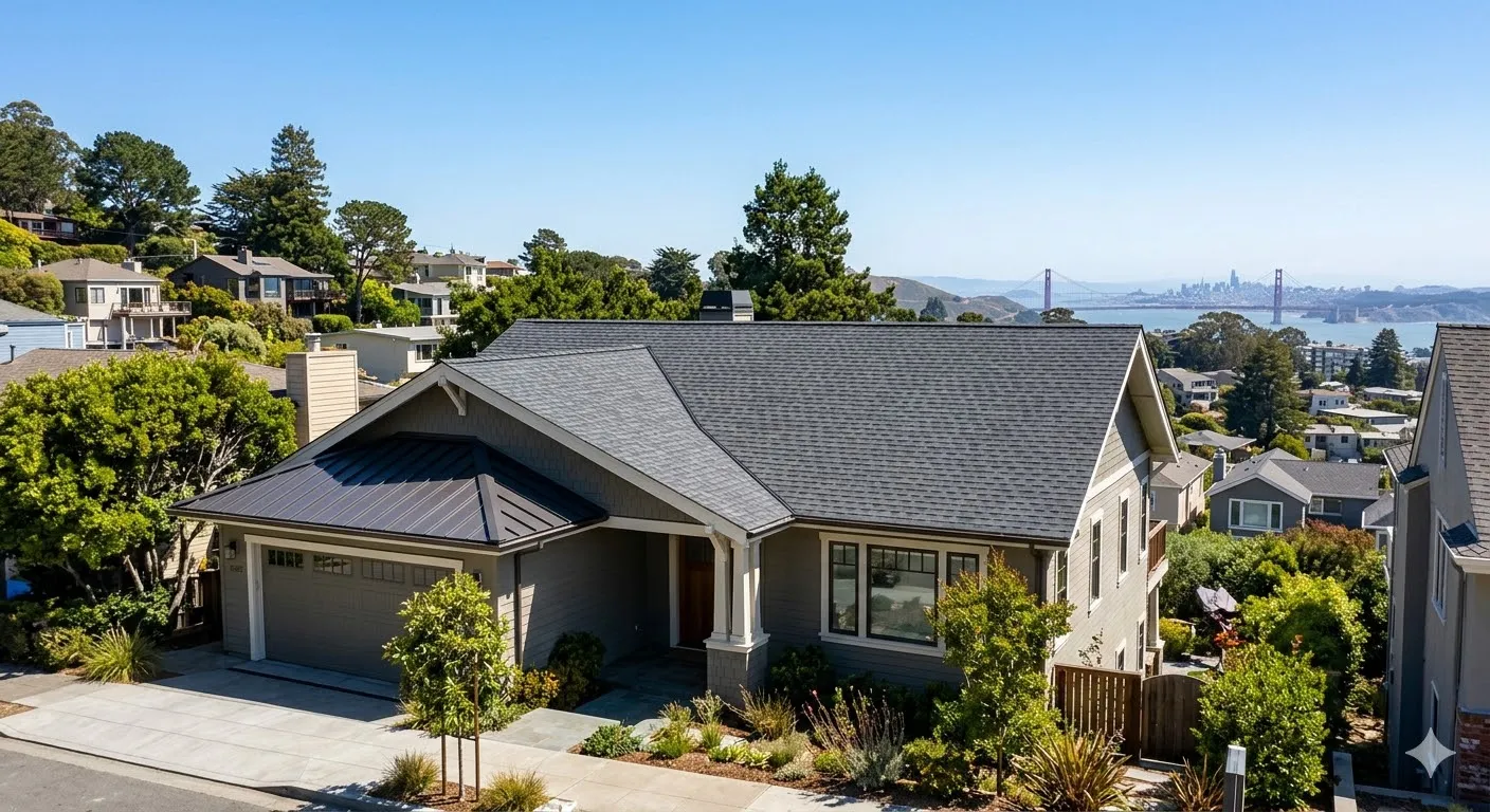 Bay Area home with new roof